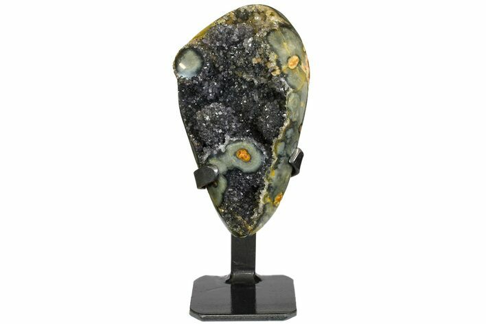 Quartz Geode Section on Metal Stand - Uruguay #139806